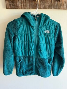 The North Face Teal Hooded Fleece Jacket